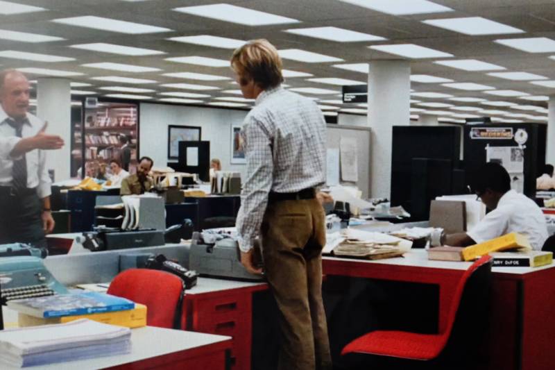 All the President's Men and their color-coordinated office furniture